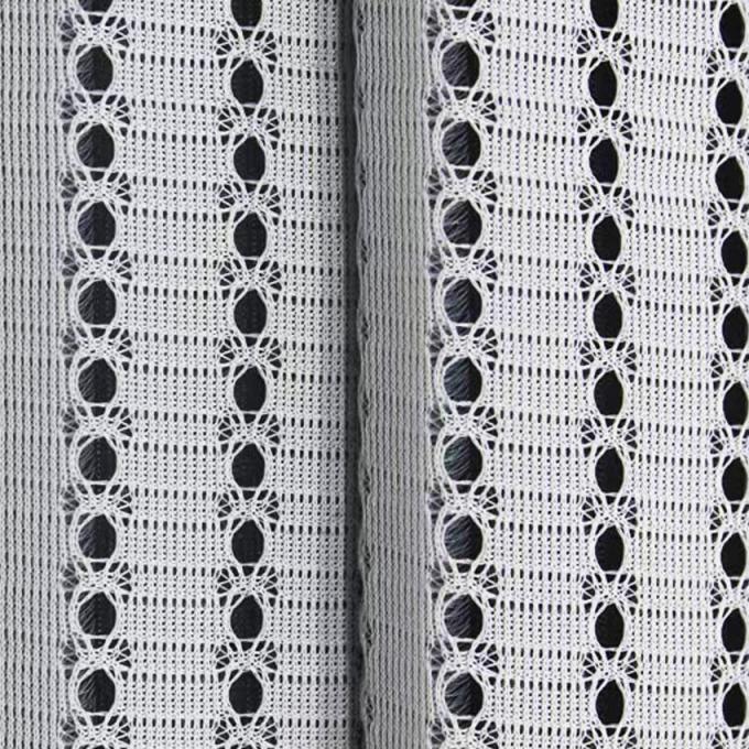 320gsm 75D স্পেসার জাল ফ্যাব্রিক হালকা ওজন পলিস্টার জাল ফ্যাব্রিক স্পোর্টসওয়্যার জন্য 1